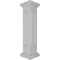 Ekena Millwork 8"W x 40"H End Newel Post with Panel, Flat Capital & Base Trim (Installation kit included) NWL08X40EPF0B0 - alternate 4
